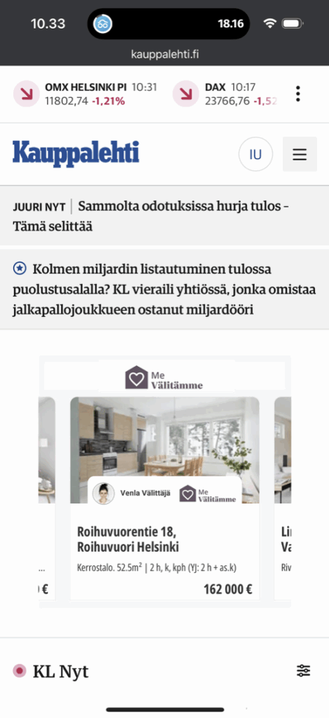 Premium kauppalehti-näkyvyys